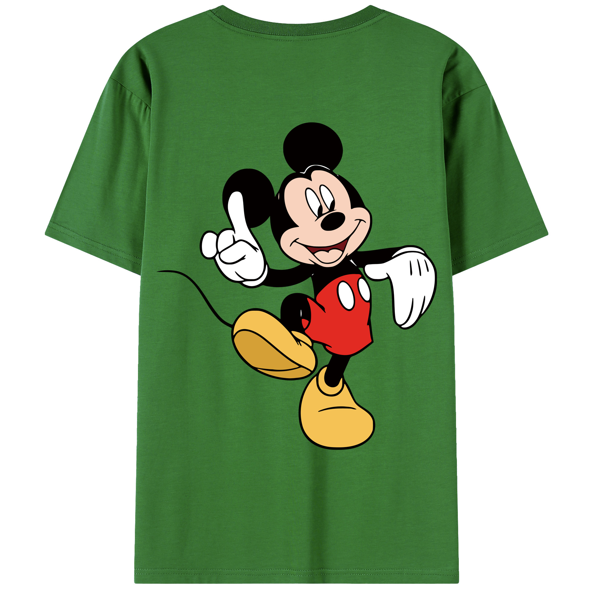 （画像用） ミッキーマウス Mickey Mouse レディース半袖Tシャツ(バックプリント)